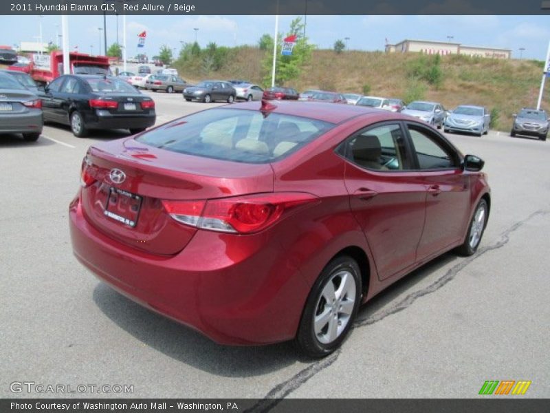 Red Allure / Beige 2011 Hyundai Elantra GLS