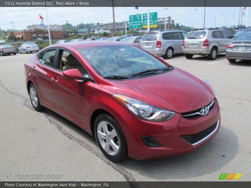 Red Allure / Beige 2011 Hyundai Elantra GLS