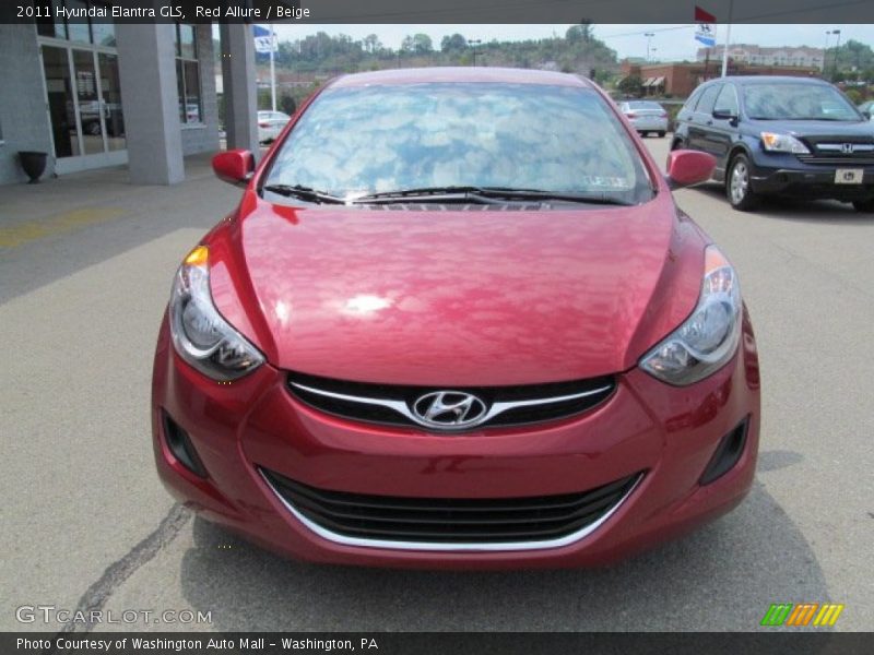 Red Allure / Beige 2011 Hyundai Elantra GLS
