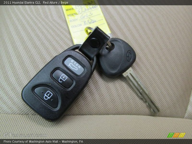 Red Allure / Beige 2011 Hyundai Elantra GLS