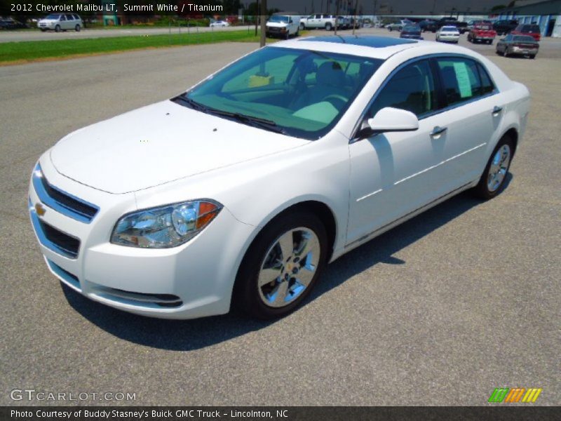 Summit White / Titanium 2012 Chevrolet Malibu LT