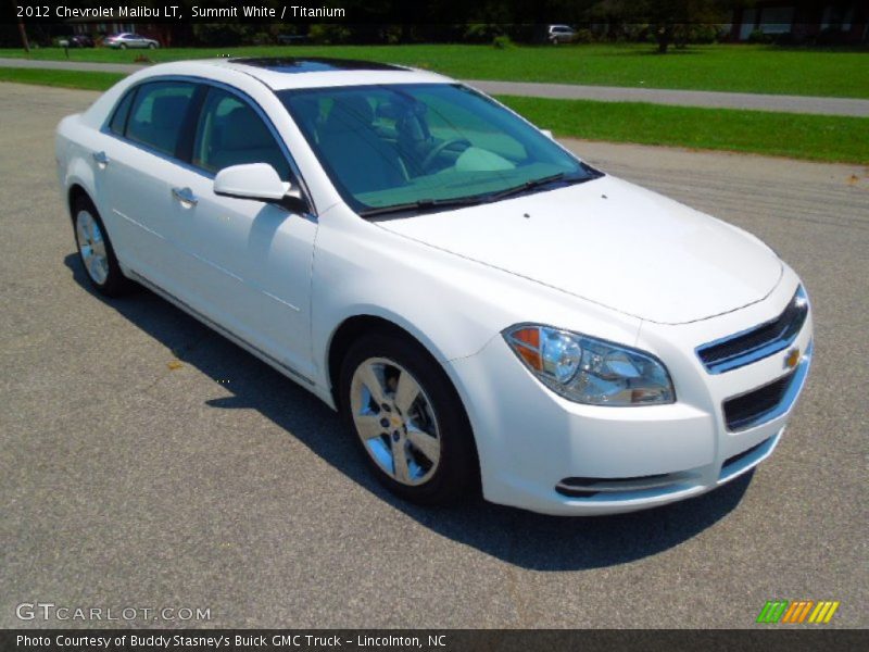 Summit White / Titanium 2012 Chevrolet Malibu LT