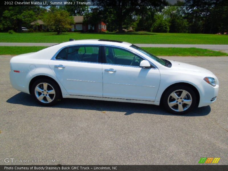 Summit White / Titanium 2012 Chevrolet Malibu LT