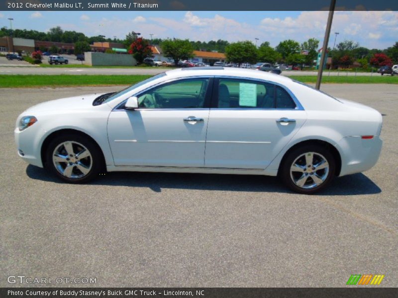 Summit White / Titanium 2012 Chevrolet Malibu LT