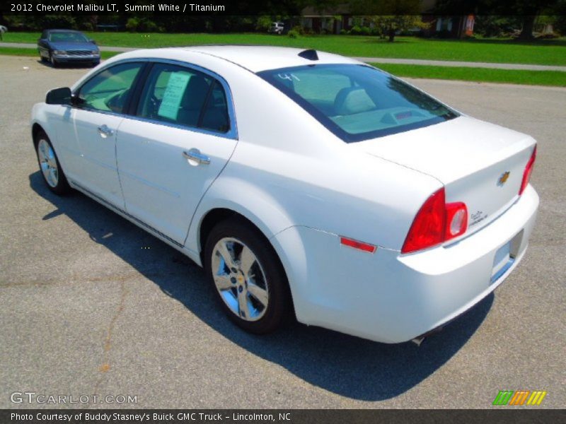 Summit White / Titanium 2012 Chevrolet Malibu LT