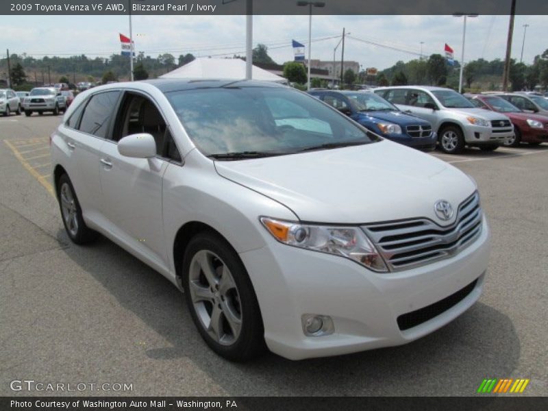 Blizzard Pearl / Ivory 2009 Toyota Venza V6 AWD