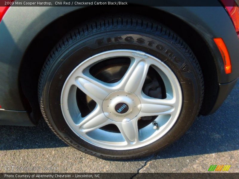 Chili Red / Checkered Carbon Black/Black 2009 Mini Cooper Hardtop