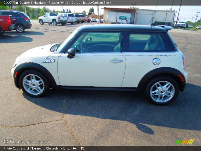 Pepper White / Carbon Black/Carbon Black 2007 Mini Cooper S Hardtop