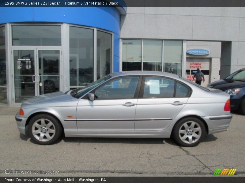 Titanium Silver Metallic / Black 1999 BMW 3 Series 323i Sedan