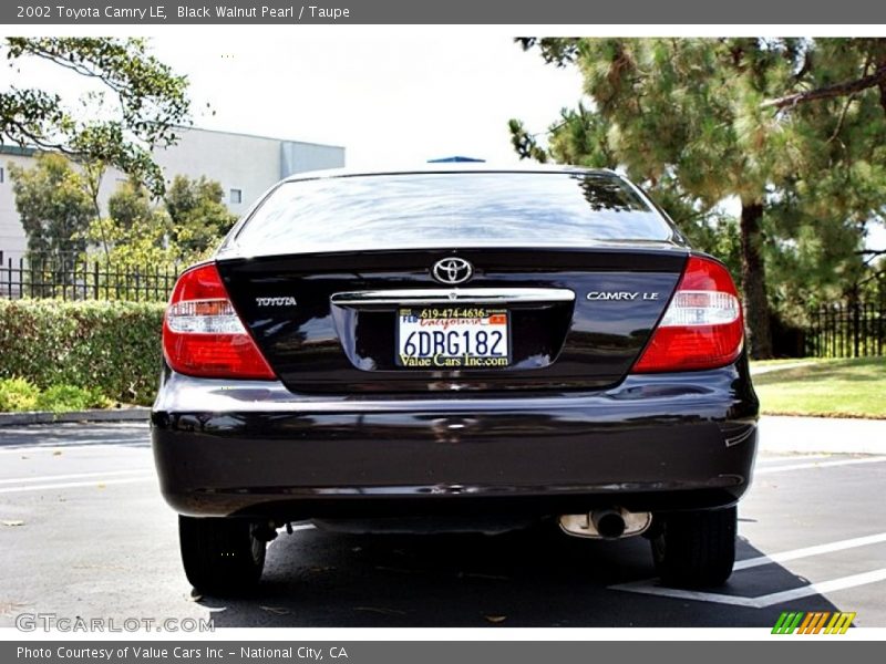 Black Walnut Pearl / Taupe 2002 Toyota Camry LE