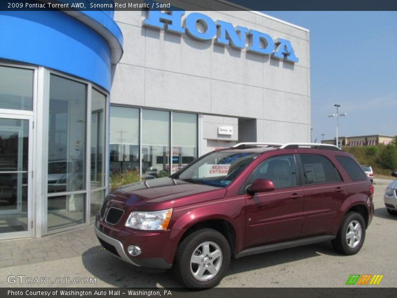 Sonoma Red Metallic / Sand 2009 Pontiac Torrent AWD