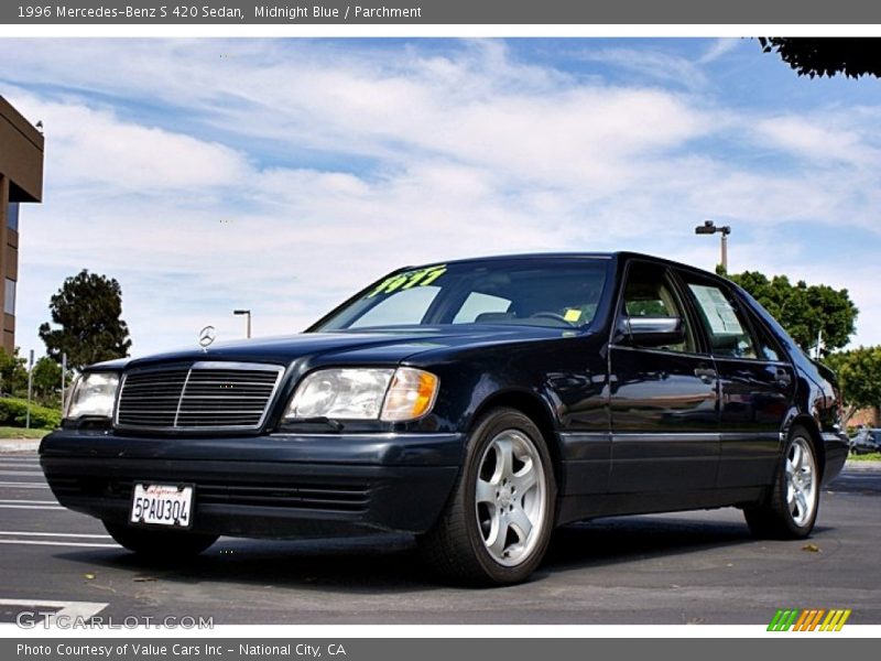 Midnight Blue / Parchment 1996 Mercedes-Benz S 420 Sedan