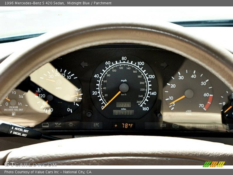 Midnight Blue / Parchment 1996 Mercedes-Benz S 420 Sedan