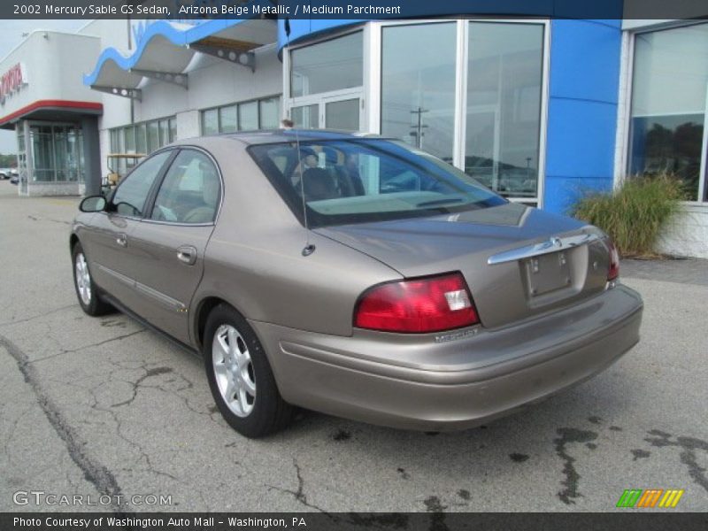 Arizona Beige Metallic / Medium Parchment 2002 Mercury Sable GS Sedan