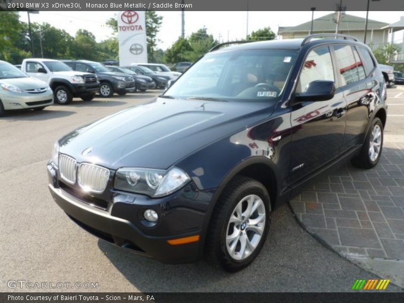 Monaco Blue Metallic / Saddle Brown 2010 BMW X3 xDrive30i