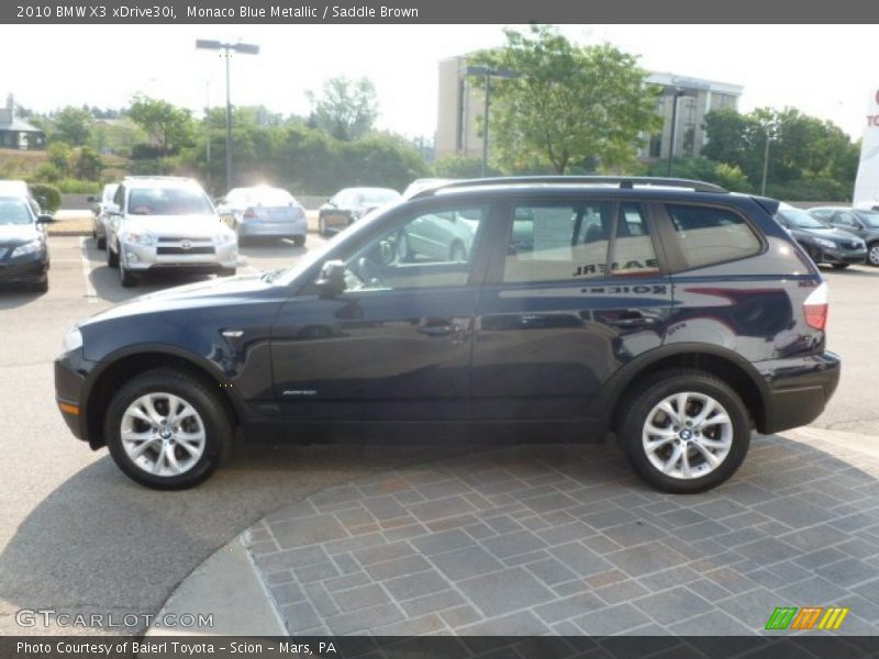 Monaco Blue Metallic / Saddle Brown 2010 BMW X3 xDrive30i