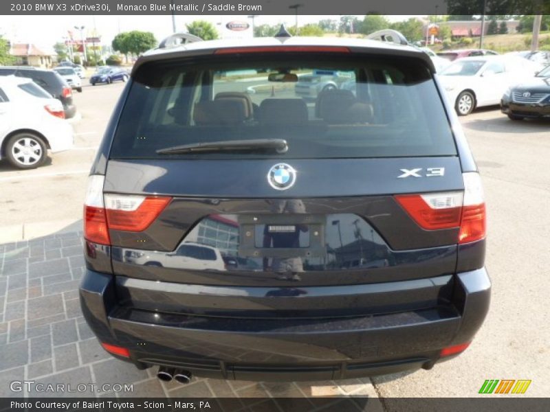 Monaco Blue Metallic / Saddle Brown 2010 BMW X3 xDrive30i