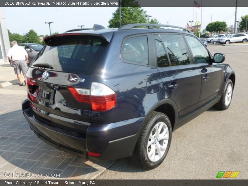 Monaco Blue Metallic / Saddle Brown 2010 BMW X3 xDrive30i