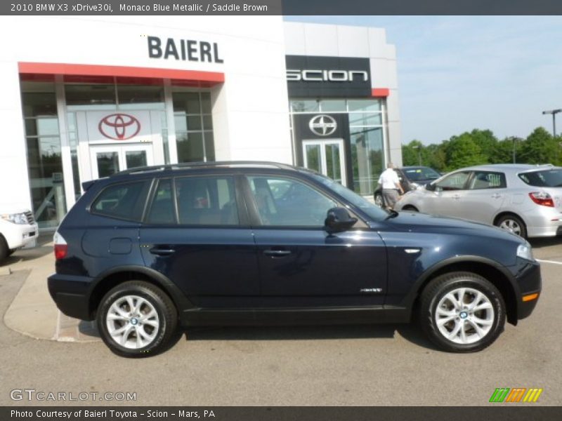 Monaco Blue Metallic / Saddle Brown 2010 BMW X3 xDrive30i