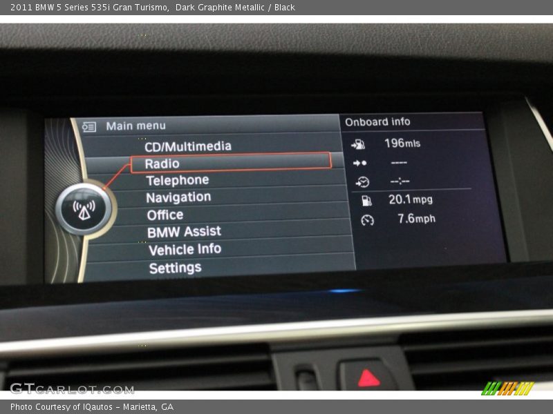 Dark Graphite Metallic / Black 2011 BMW 5 Series 535i Gran Turismo