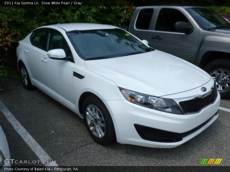 Snow White Pearl / Gray 2011 Kia Optima LX