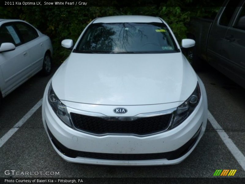Snow White Pearl / Gray 2011 Kia Optima LX