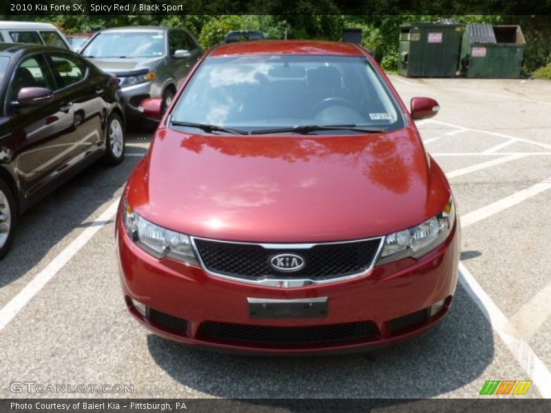 Spicy Red / Black Sport 2010 Kia Forte SX