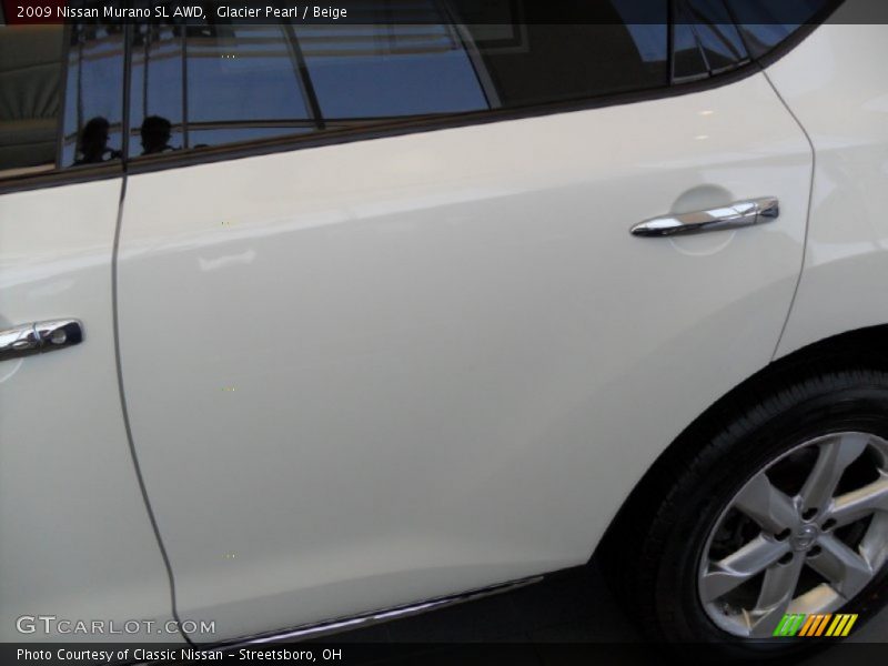 Glacier Pearl / Beige 2009 Nissan Murano SL AWD