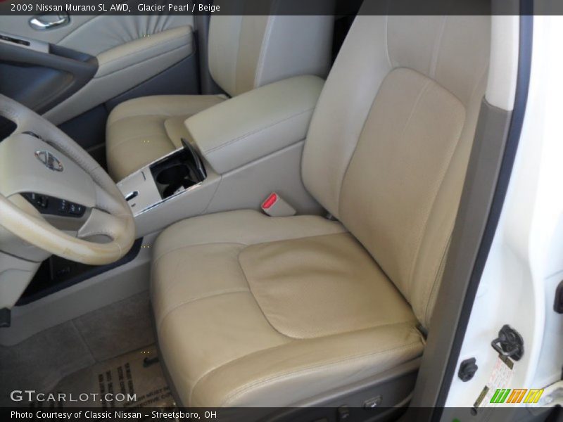 Glacier Pearl / Beige 2009 Nissan Murano SL AWD