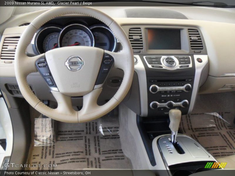 Glacier Pearl / Beige 2009 Nissan Murano SL AWD