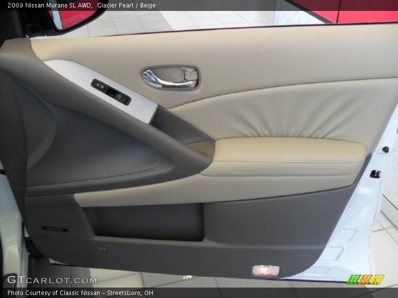 Glacier Pearl / Beige 2009 Nissan Murano SL AWD