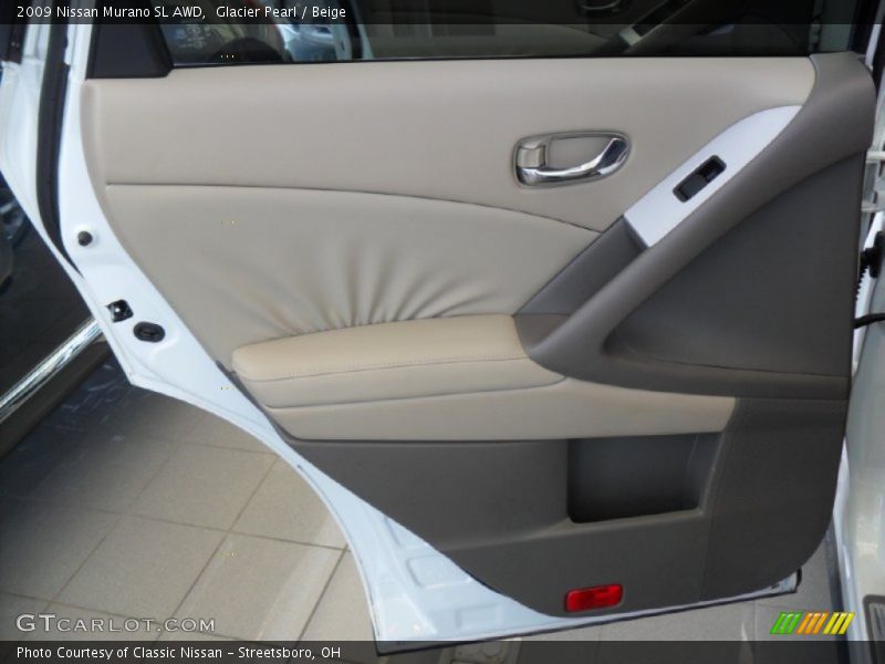 Glacier Pearl / Beige 2009 Nissan Murano SL AWD
