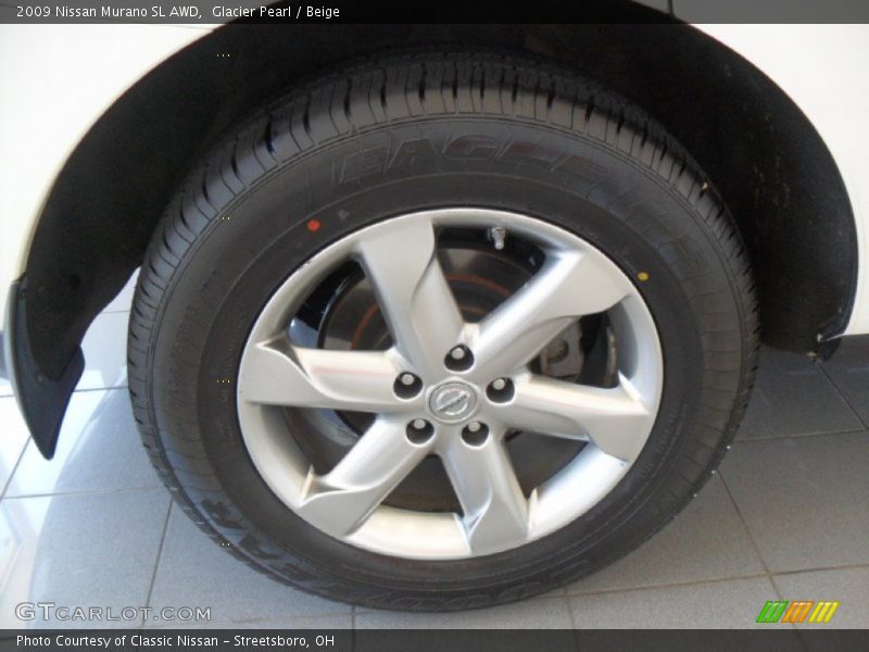 Glacier Pearl / Beige 2009 Nissan Murano SL AWD