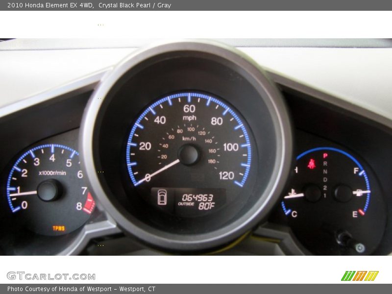 Crystal Black Pearl / Gray 2010 Honda Element EX 4WD