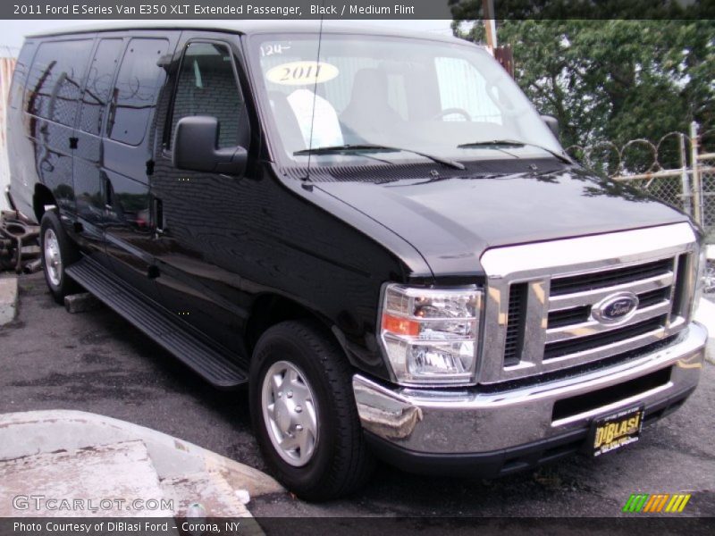Black / Medium Flint 2011 Ford E Series Van E350 XLT Extended Passenger