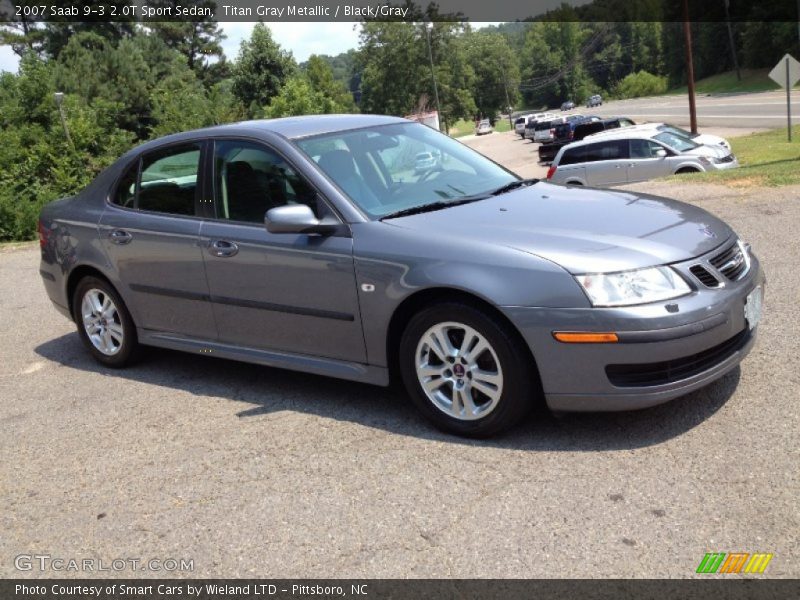 Titan Gray Metallic / Black/Gray 2007 Saab 9-3 2.0T Sport Sedan