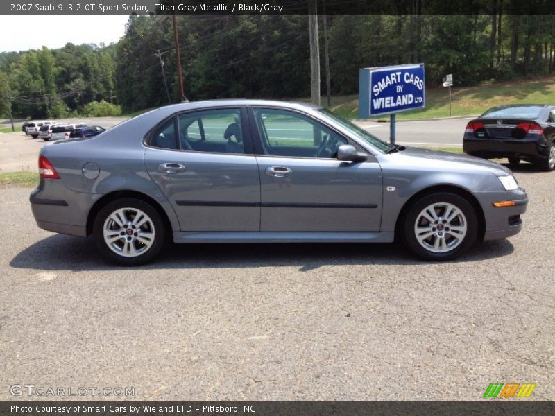 Titan Gray Metallic / Black/Gray 2007 Saab 9-3 2.0T Sport Sedan