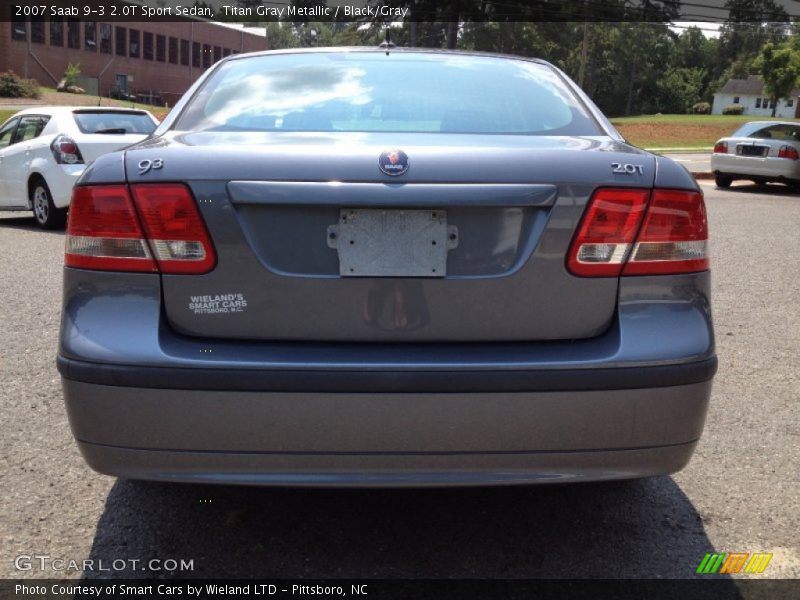 Titan Gray Metallic / Black/Gray 2007 Saab 9-3 2.0T Sport Sedan