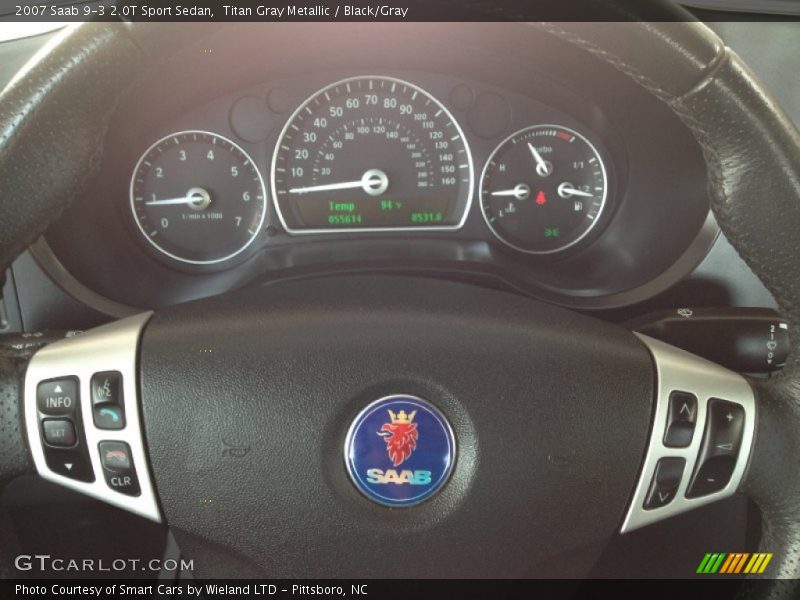 Titan Gray Metallic / Black/Gray 2007 Saab 9-3 2.0T Sport Sedan
