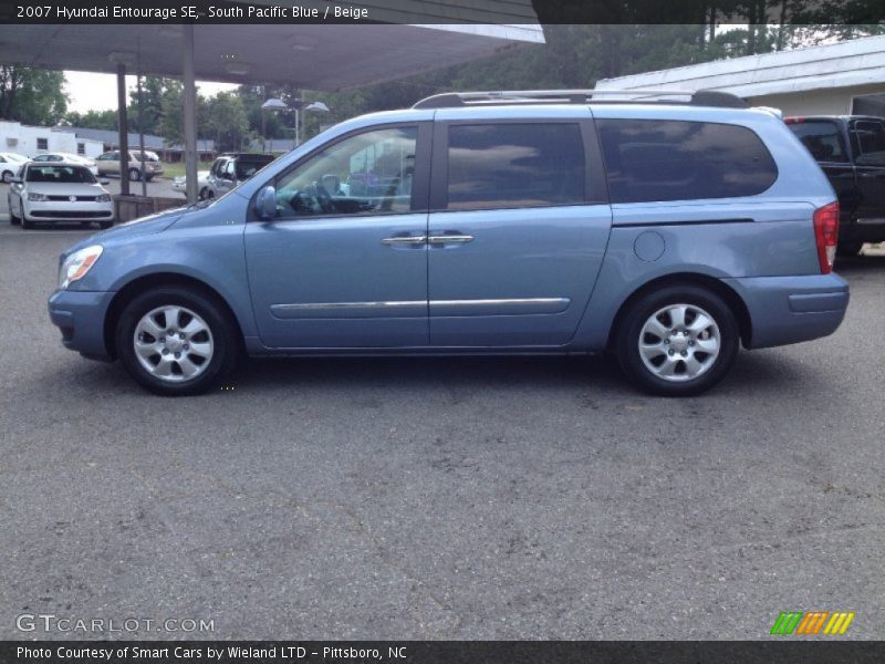 South Pacific Blue / Beige 2007 Hyundai Entourage SE