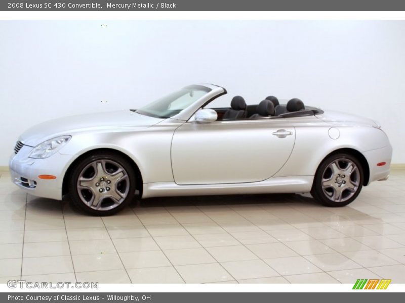 Mercury Metallic / Black 2008 Lexus SC 430 Convertible