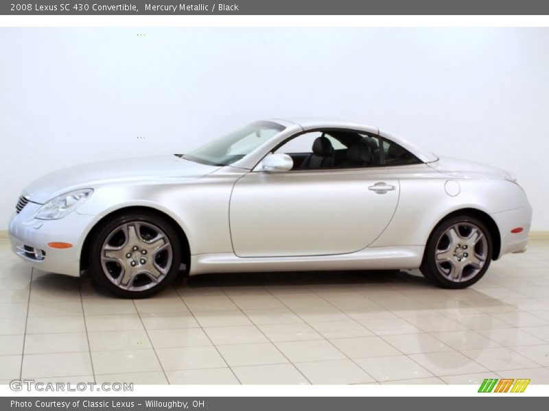 Mercury Metallic / Black 2008 Lexus SC 430 Convertible