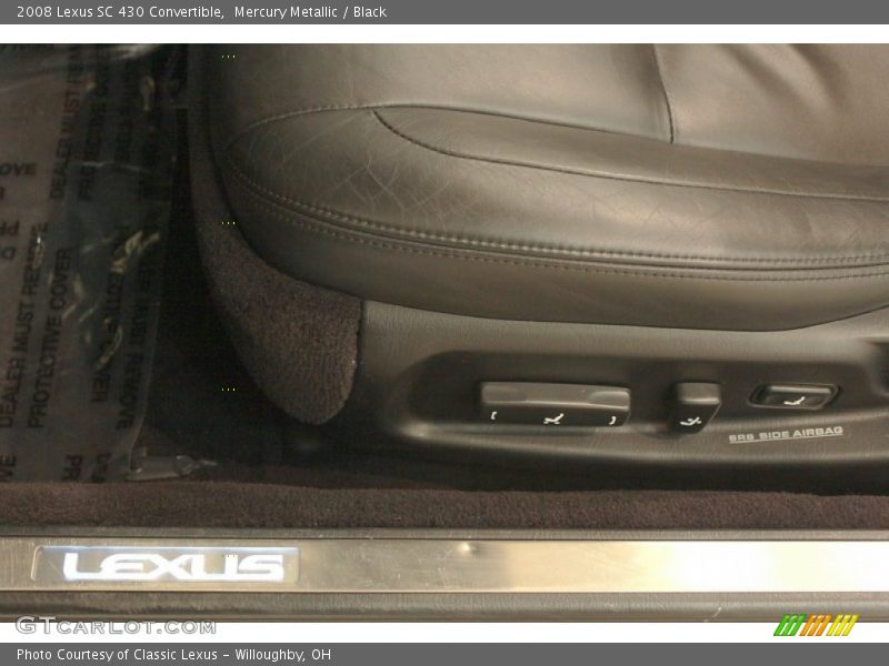 Mercury Metallic / Black 2008 Lexus SC 430 Convertible