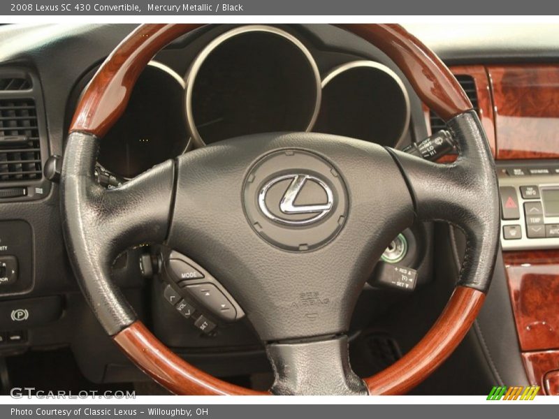 Mercury Metallic / Black 2008 Lexus SC 430 Convertible