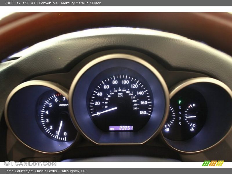 Mercury Metallic / Black 2008 Lexus SC 430 Convertible