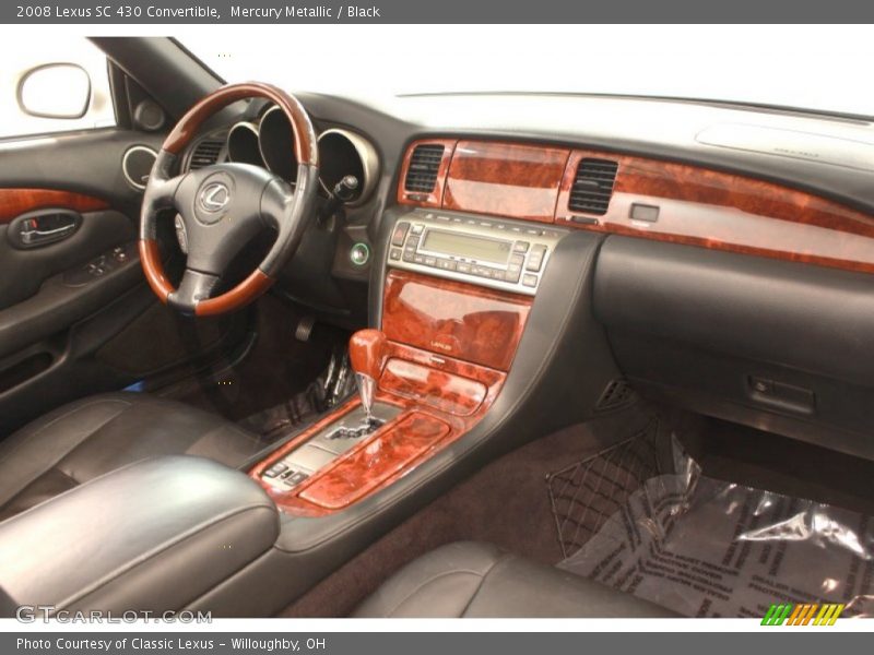 Mercury Metallic / Black 2008 Lexus SC 430 Convertible