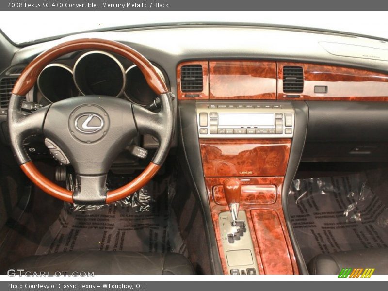Mercury Metallic / Black 2008 Lexus SC 430 Convertible