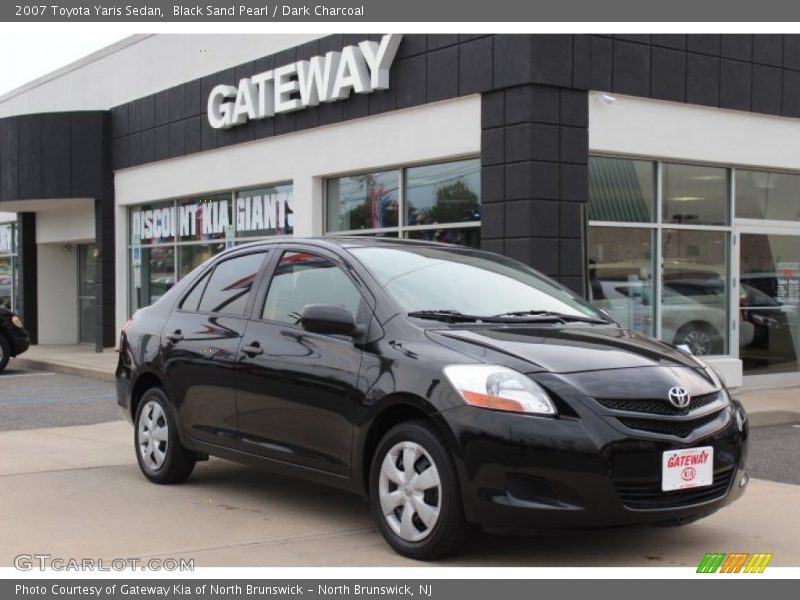 Black Sand Pearl / Dark Charcoal 2007 Toyota Yaris Sedan