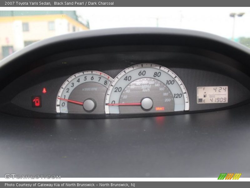 Black Sand Pearl / Dark Charcoal 2007 Toyota Yaris Sedan