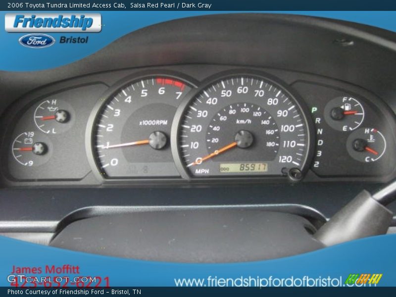 Salsa Red Pearl / Dark Gray 2006 Toyota Tundra Limited Access Cab